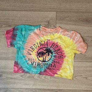 Tie Dye cropped t shirt